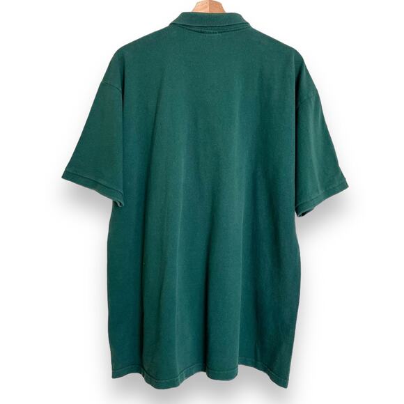 Vintage Cotton Deluxe Hunter Green Bagpipe Player Embroidered Polo Shirt Mens XL - Picture 2 of 7